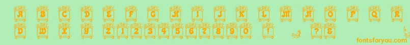 CircusTrain Font – Orange Fonts on Green Background