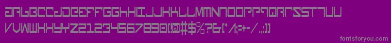 フォントLegionCondensed – 紫の背景に灰色の文字