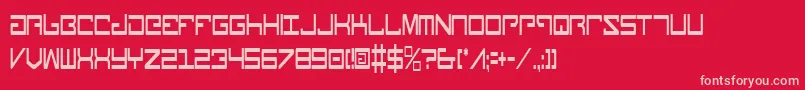 LegionCondensed Font – Pink Fonts on Red Background