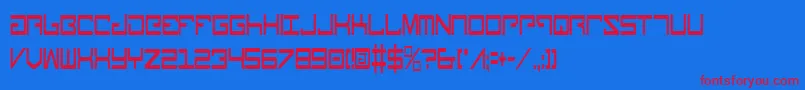 LegionCondensed Font – Red Fonts on Blue Background