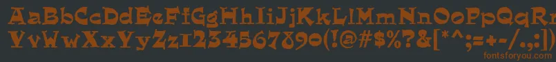 Quaint-fontti – ruskeat fontit mustalla taustalla