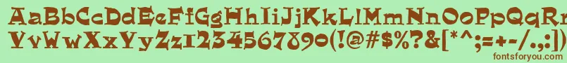 Quaint Font – Brown Fonts on Green Background