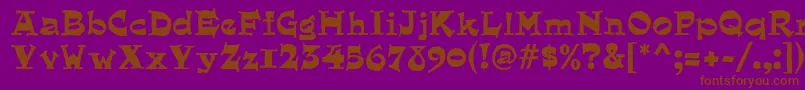 Quaint Font – Brown Fonts on Purple Background