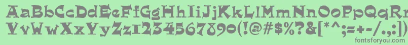 Quaint Font – Gray Fonts on Green Background