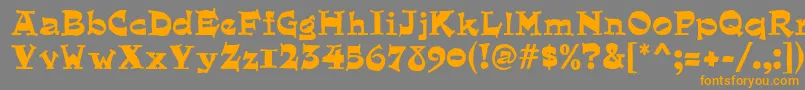 Quaint Font – Orange Fonts on Gray Background