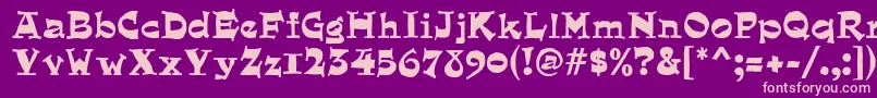 Quaint Font – Pink Fonts on Purple Background