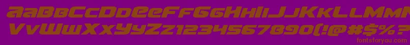 Шрифт Terranexpandital – коричневые шрифты на фиолетовом фоне
