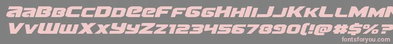 Terranexpandital Font – Pink Fonts on Gray Background