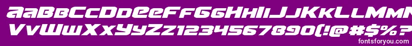 Terranexpandital Font – White Fonts on Purple Background
