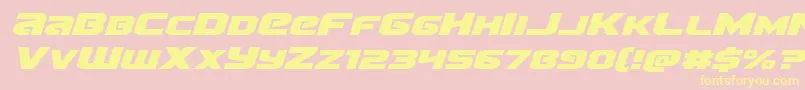 Terranexpandital Font – Yellow Fonts on Pink Background