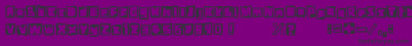 StiffNeck Font – Black Fonts on Purple Background