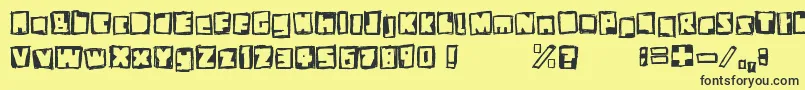 StiffNeck Font – Black Fonts on Yellow Background