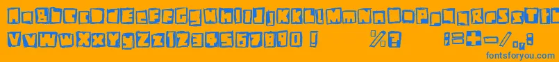 StiffNeck Font – Blue Fonts on Orange Background