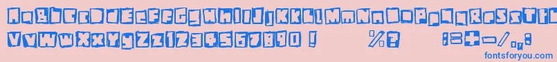 StiffNeck Font – Blue Fonts on Pink Background