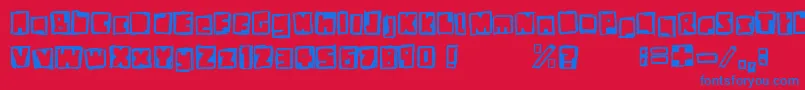 StiffNeck Font – Blue Fonts on Red Background