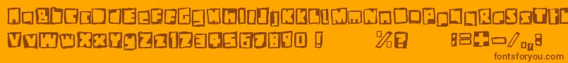 StiffNeck Font – Brown Fonts on Orange Background