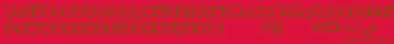 StiffNeck Font – Brown Fonts on Red Background