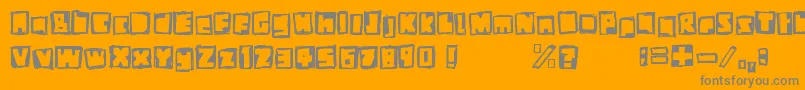 StiffNeck-Schriftart – Graue Schriften auf orangefarbenem Hintergrund