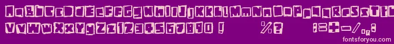 StiffNeck Font – Pink Fonts on Purple Background