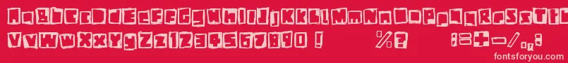 Czcionka StiffNeck – różowe czcionki na czerwonym tle