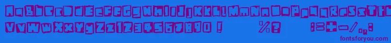 StiffNeck Font – Purple Fonts on Blue Background