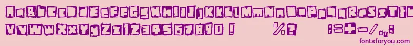 StiffNeck Font – Purple Fonts on Pink Background