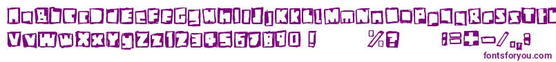 StiffNeck Font – Purple Fonts on White Background