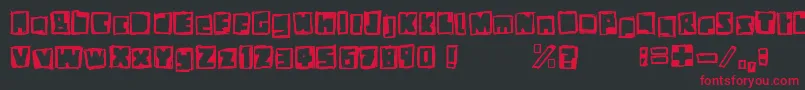 StiffNeck Font – Red Fonts on Black Background