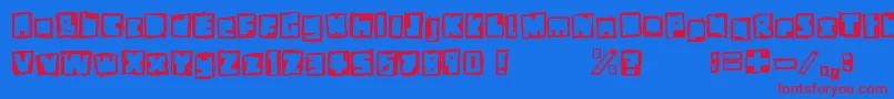 StiffNeck Font – Red Fonts on Blue Background