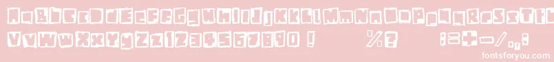 StiffNeck Font – White Fonts on Pink Background