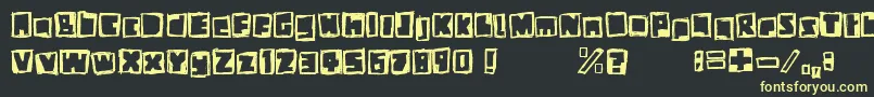 StiffNeck Font – Yellow Fonts on Black Background