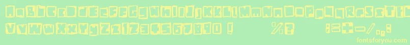 StiffNeck Font – Yellow Fonts on Green Background