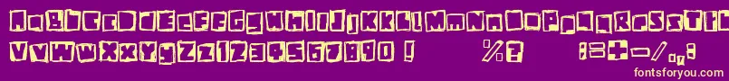 StiffNeck Font – Yellow Fonts on Purple Background