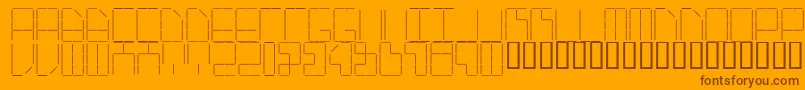 Aistaple Font – Brown Fonts on Orange Background