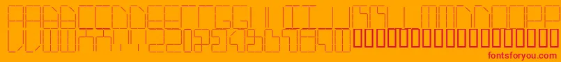 Aistaple Font – Red Fonts on Orange Background