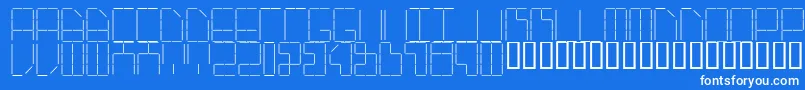 Aistaple Font – White Fonts on Blue Background