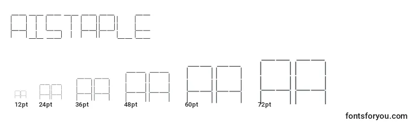 Aistaple Font Sizes