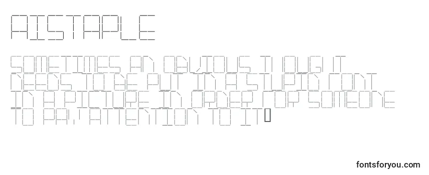 Обзор шрифта Aistaple