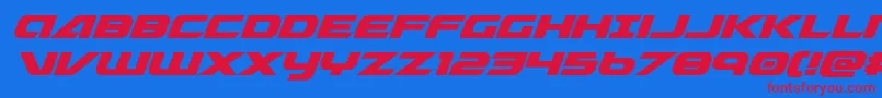 Graymalkincompactital Font – Red Fonts on Blue Background
