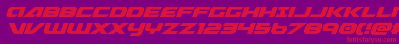 フォントGraymalkincompactital – 紫の背景に赤い文字