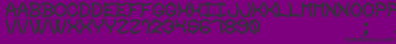 TheNeckbreakerSt Font – Black Fonts on Purple Background