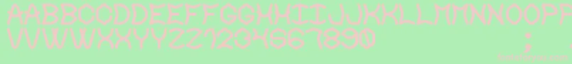 TheNeckbreakerSt Font – Pink Fonts on Green Background