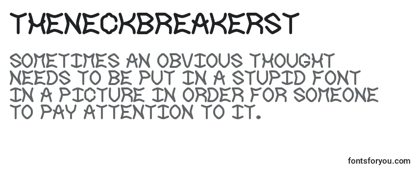 Überblick über die Schriftart TheNeckbreakerSt