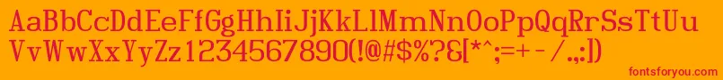 Hindsightrg2 Font – Red Fonts on Orange Background