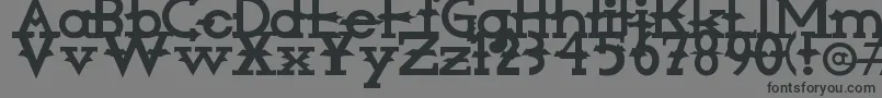フォントAmorphica – 黒い文字の灰色の背景