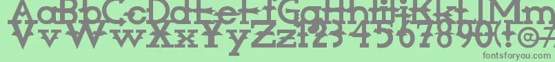 Amorphica Font – Gray Fonts on Green Background