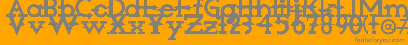 Amorphica Font – Gray Fonts on Orange Background