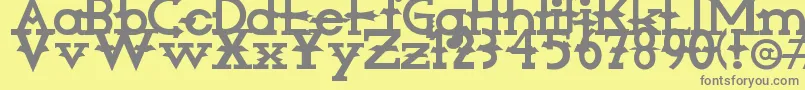 Amorphica Font – Gray Fonts on Yellow Background
