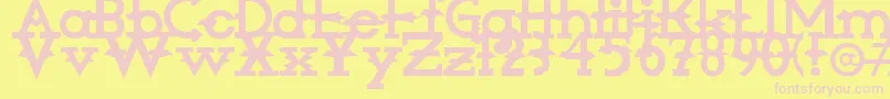Amorphica Font – Pink Fonts on Yellow Background