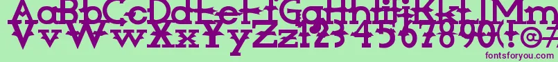 Amorphica Font – Purple Fonts on Green Background
